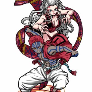 Demon Slayer Daki and Akaza PNG