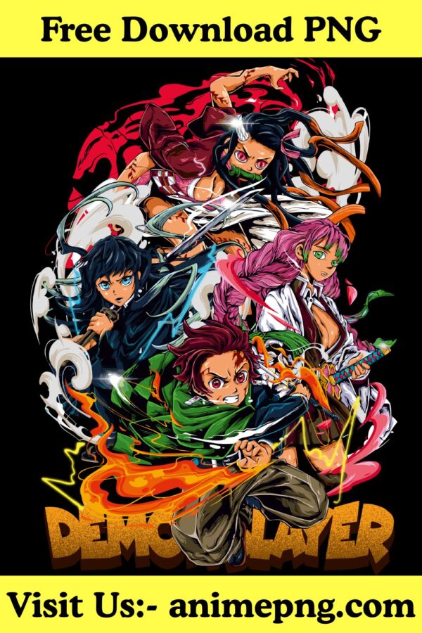 Demon Slayer Character posters PNG Free Download