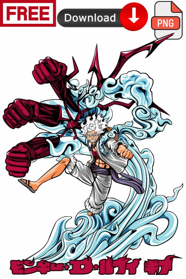 Luffy PNG | Luffy Gear 5 PNG Transparent | Gear 5 Luffy PNG Download