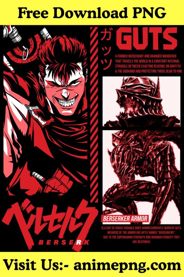 Guts From Berserk Anime PNG Images Free Download