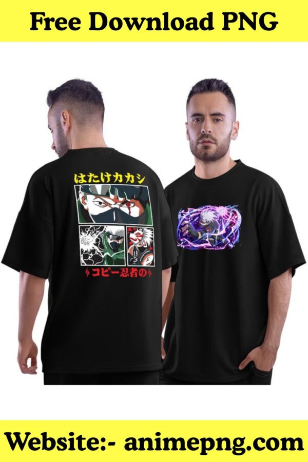 Naruto Front Back T-Shirt Designs PNG Free Download