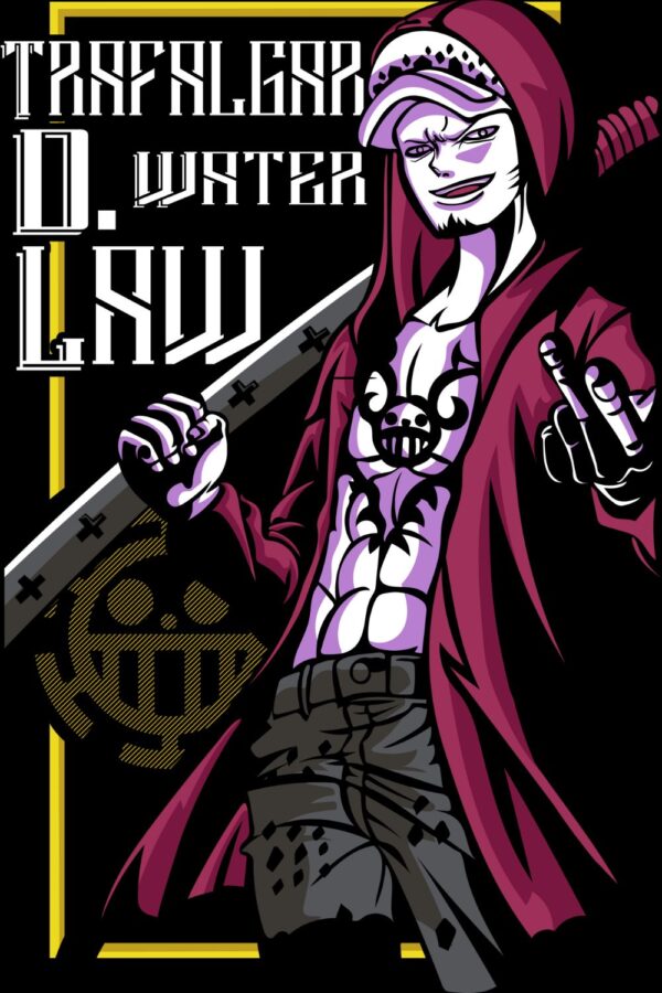 Stylish Trafalgar D Water Law PNG Free Download for T-Shirts!