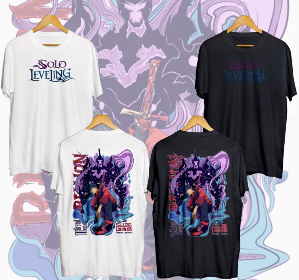 Solo Leveling Tshirt Design PNG | High-Quality Anime Designs